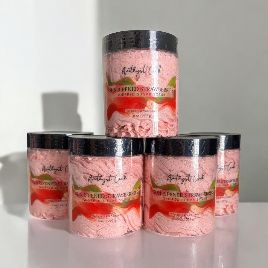 Sun Ripened Strawberries Whipped Sugar Scrub