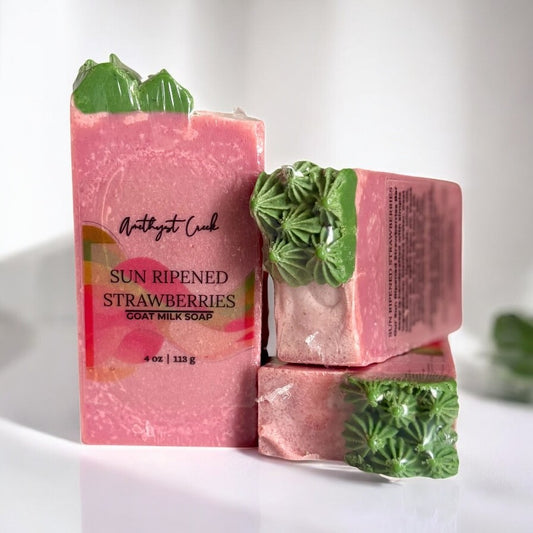 Sun Ripened Strawberries Goat Milk Soap