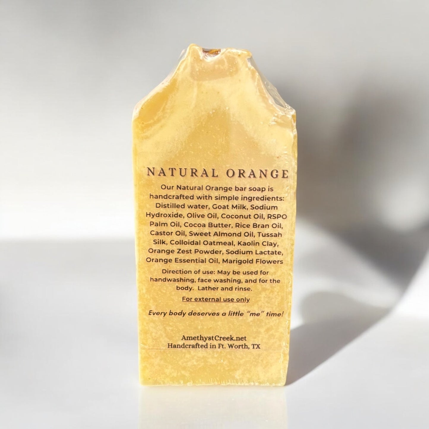 Natural Orange Goat Milk Bar Soap