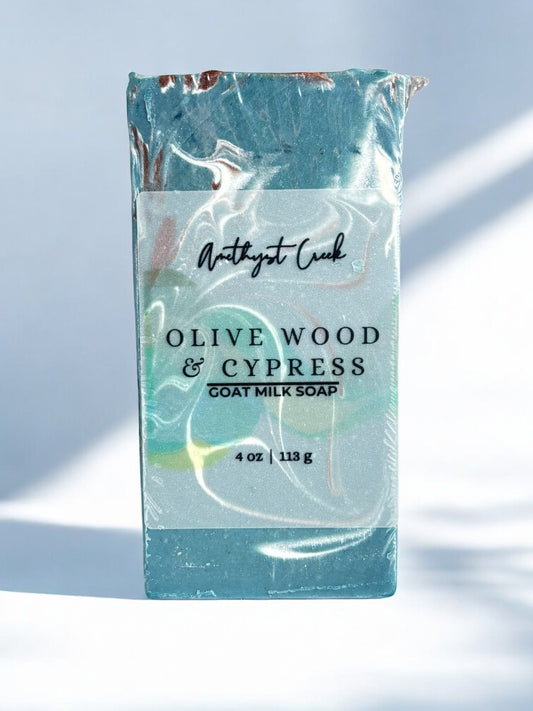 Olive Wood & Cypress Goat Milk Bar Soap