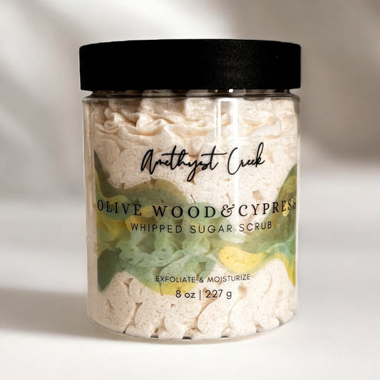 Olive Wood & Cypress Whipped Sugar Scrub